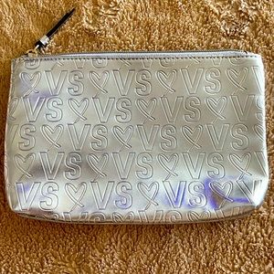 3/$10!  Victoria’s Secret Silver Makeup Travel Cosmetic Bag • NWOT